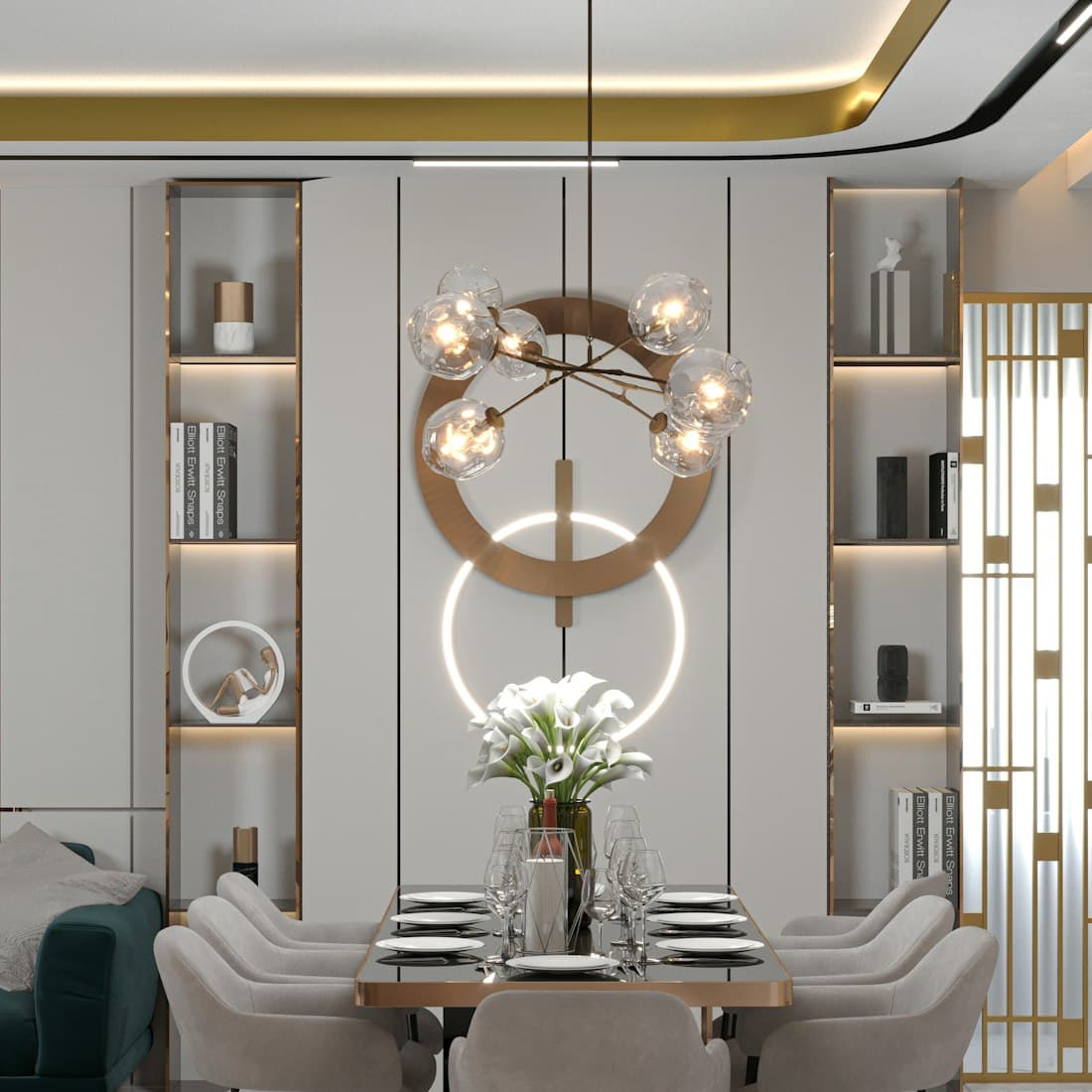 Chandelier Dining Room