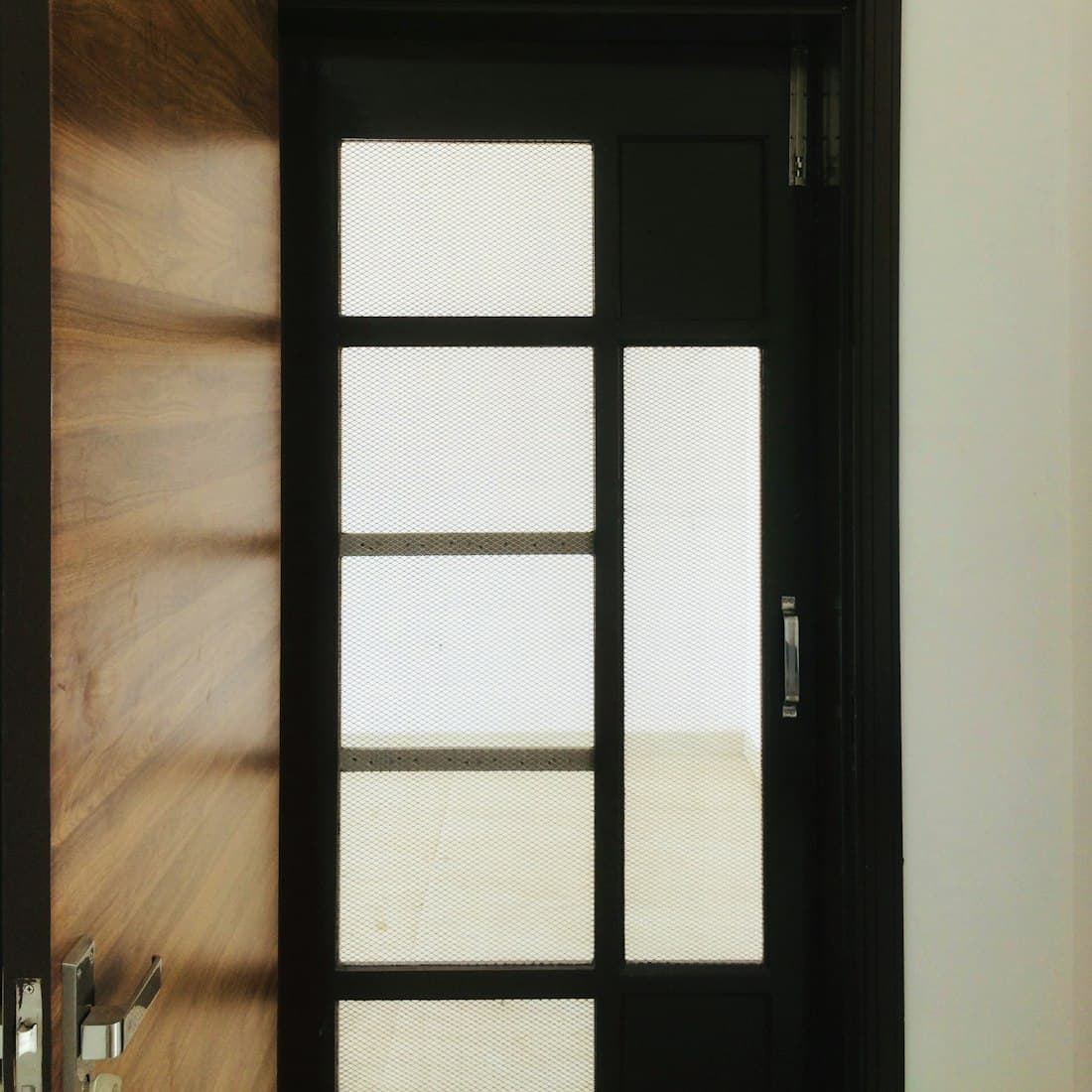 Glass Panel Wood Door